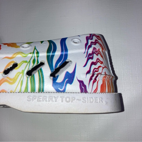 Sperrys Rainbow floral print top sider’ ( boat ) shoes - Picture 10 of 11